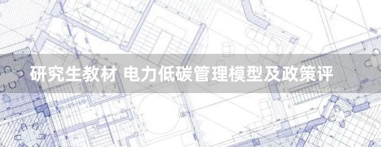 研究生教材 电力低碳管理模型及政策评价研究